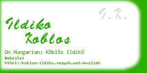 ildiko koblos business card